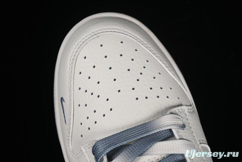 Supreme x Nike SB Dunk Low Anniversary Edition White Grey Customized Low-Top Casual Skate Shoes - BB8657-105