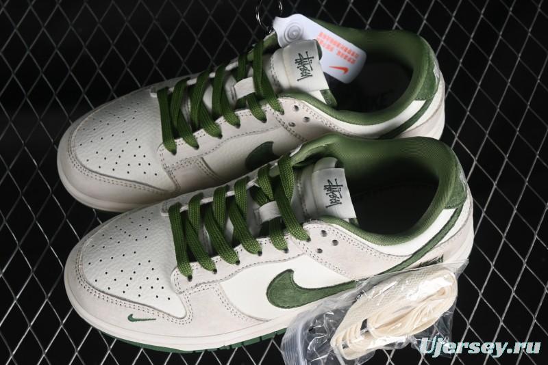 Stussy x Nike SB Dunk Low Retro Premium Casual Sneakers - DQ1098-340