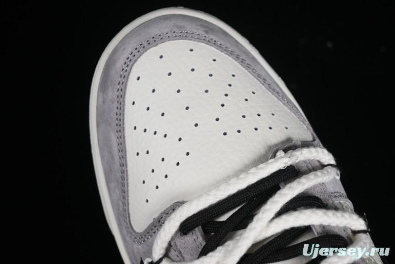Nike SB Dunk Low LV Collaboration - Grey Pigskin Print Anniversary High-End Custom Low-Top Casual Sneakers - SJ2068-232