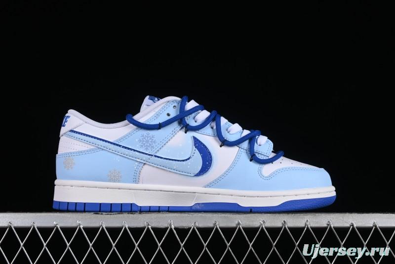 Nike Dunk Low Winter is Here Minimalist White Blue SB Lace-Up Low-Top Casual Skate Shoes - DV0831-104