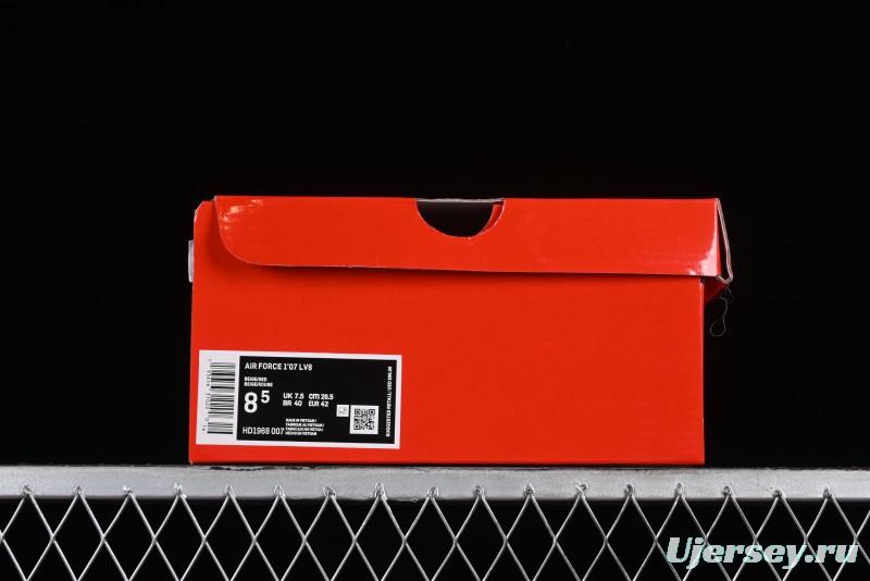 Supreme x Nike Air Force 1'07 Low Off-White Casual Skate Shoes with Zoom Air Cushion - HD1968-007