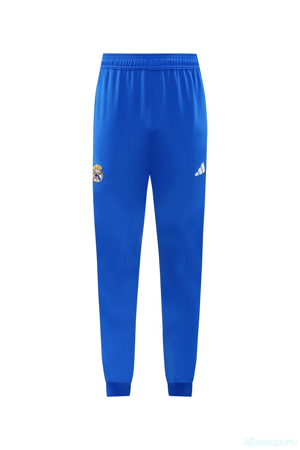 24/25 Real Madrid White Full Zipper Jacket +Long Pants