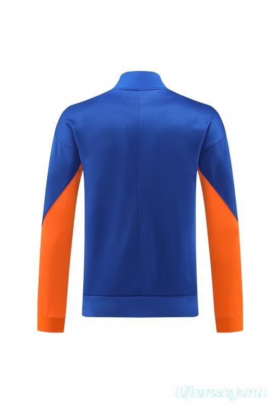 2024 Netherlands Blue Full Zipper Jacket +Long Pants