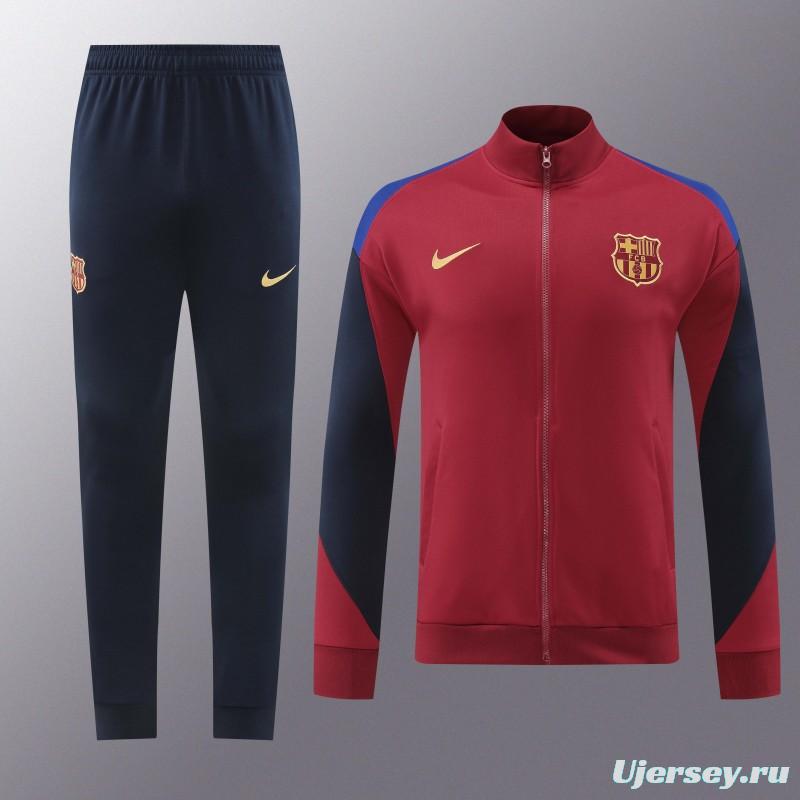 24/25 Barcelona Wine Full Zipper Jacket +Long Pants