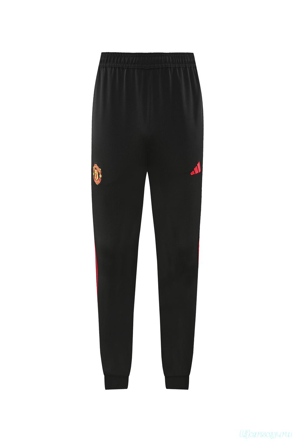 24/25 Manchester United Black Full Zipper Jacket +Long Pants