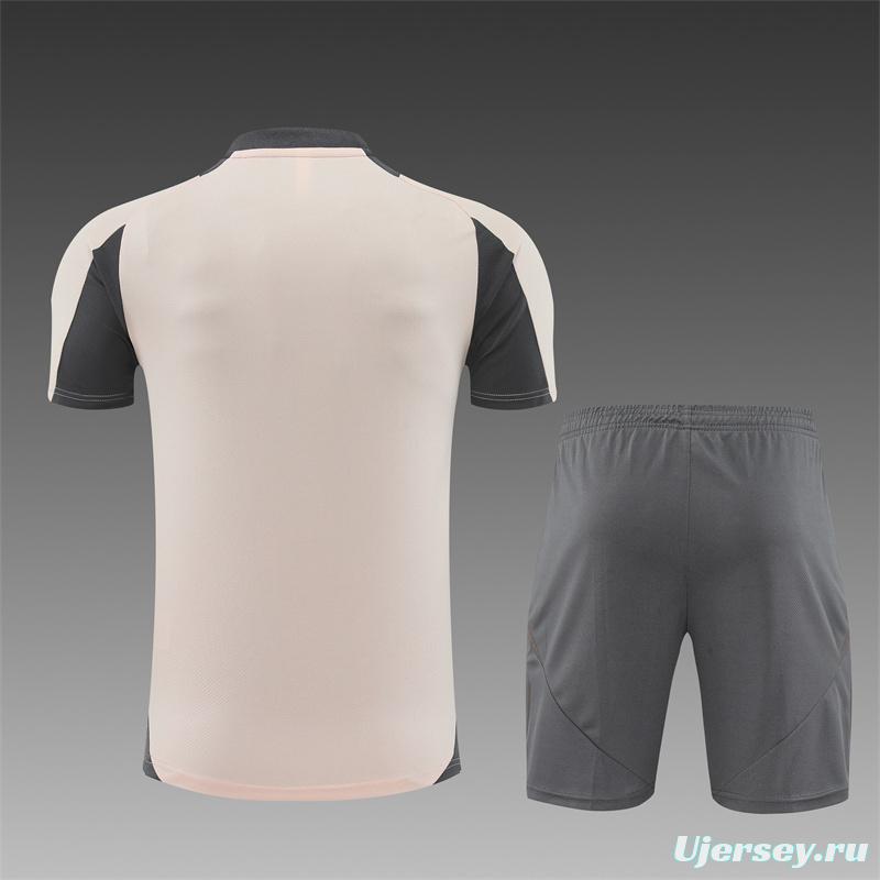 24/25 Real Madrid Pink Short Sleeve Jersey+Shorts