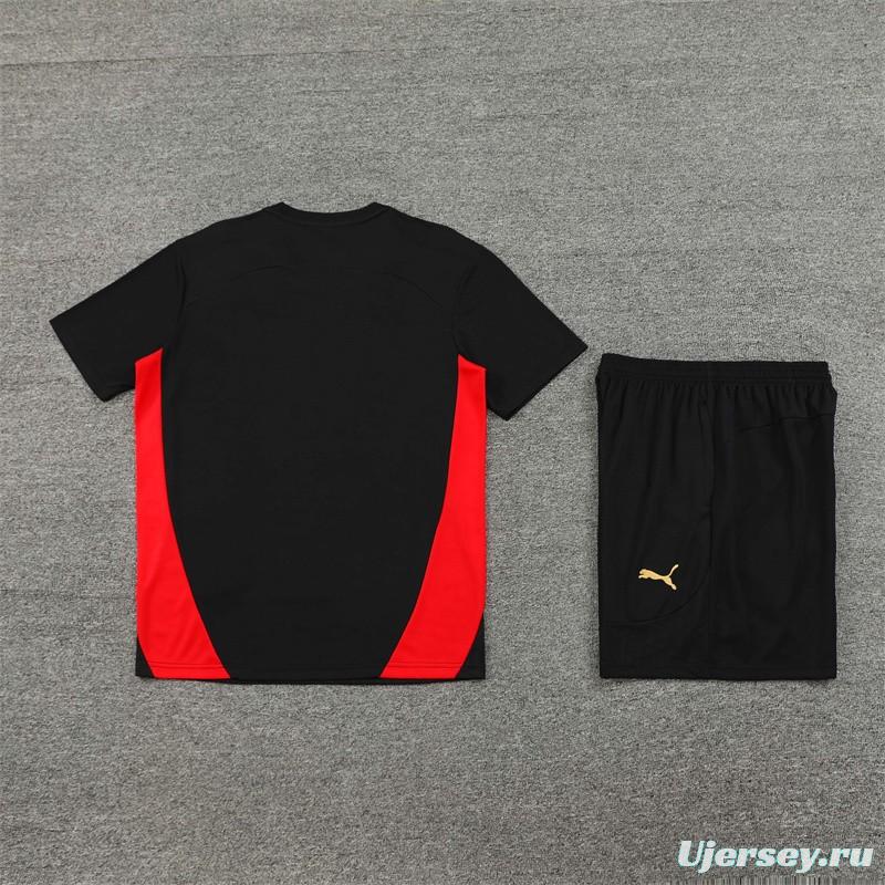 24/25 AC Milan Black Short Sleeve Jersey+Shorts