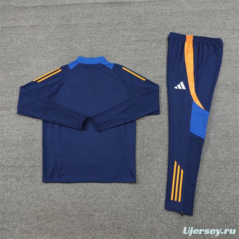 24/25 Juventus Navy Half Zipper Jacket+Long Pants