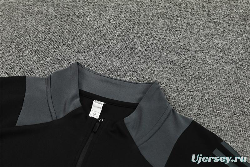 2024 Algeria Black Half Zipper Jacket+Long Pants