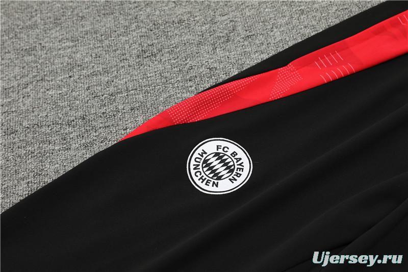 24/25 Bayern Munich Black Half Zipper Jacket+Long Pants