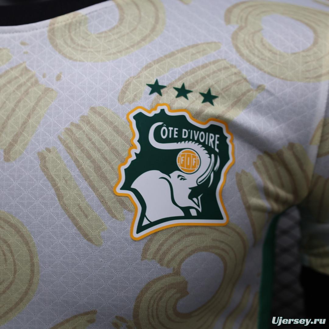 Player Version 2024 IVORY COAST Away White Jersey