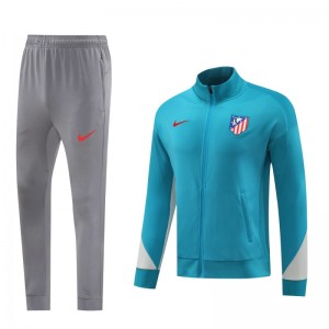 24/25 Atletico Madrid Blue Full Zipper Jacket +Long Pants