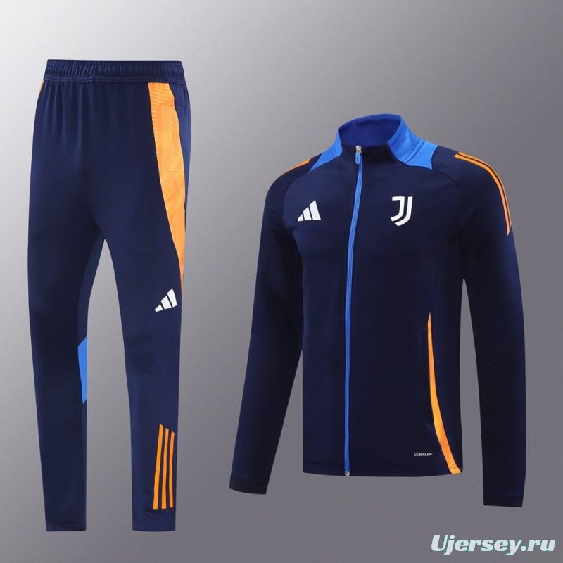 24/25 Juventus Blue Full Zipper Jacket +Long Pants