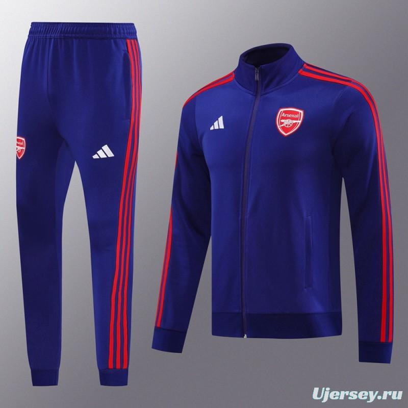 24/25 Arsenal Blue Full Zipper Jacket +Long Pants