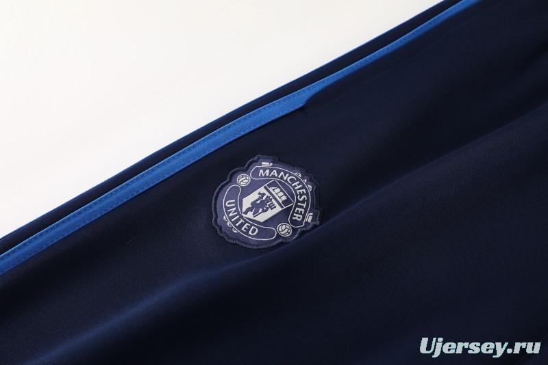 24/25 Manchester United Navy/Blue Full Zipper Jacket +Long Pants