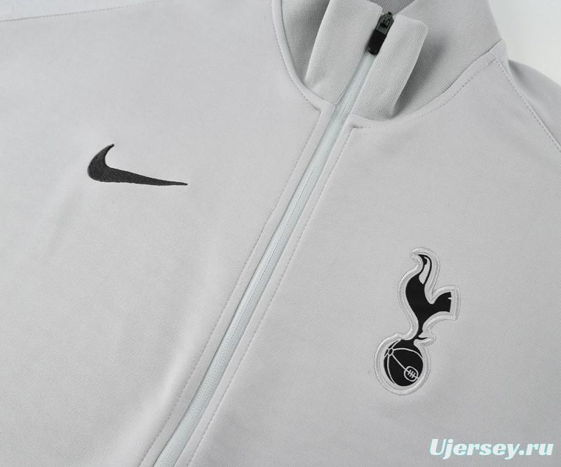 24/25 Tottenham Hotspur Grey Full Zipper Jacket +Long Pants