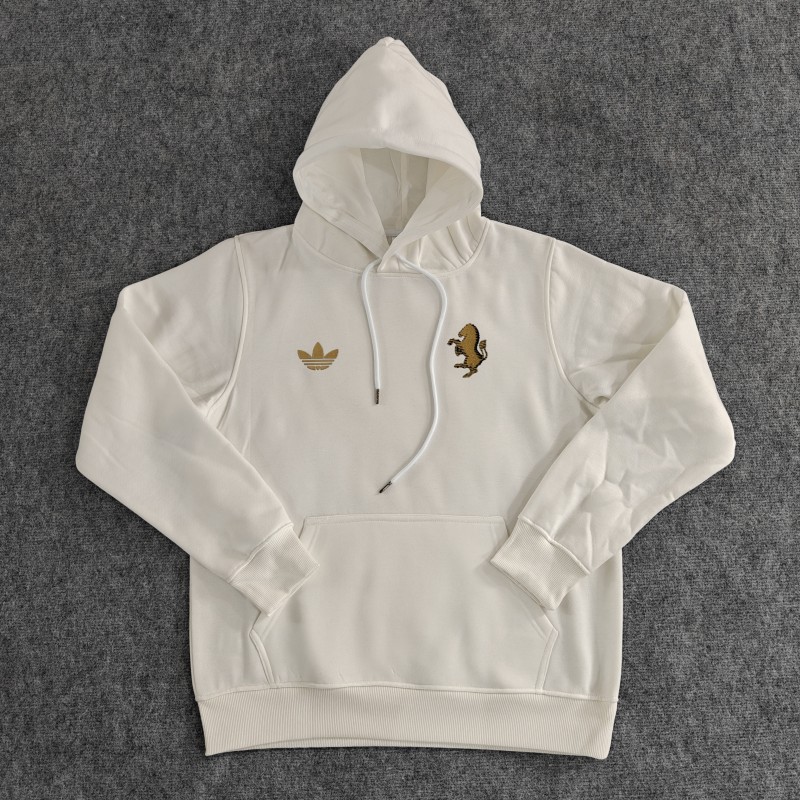 2024 Juventus Black/Navy/Grey/Beige/White Hoodie With Golden Badge