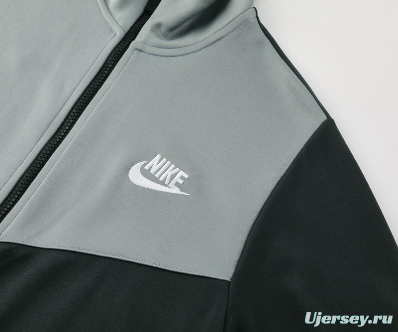 2024 NIKE Black/Grey Full Zipper Jacket +Long Pants