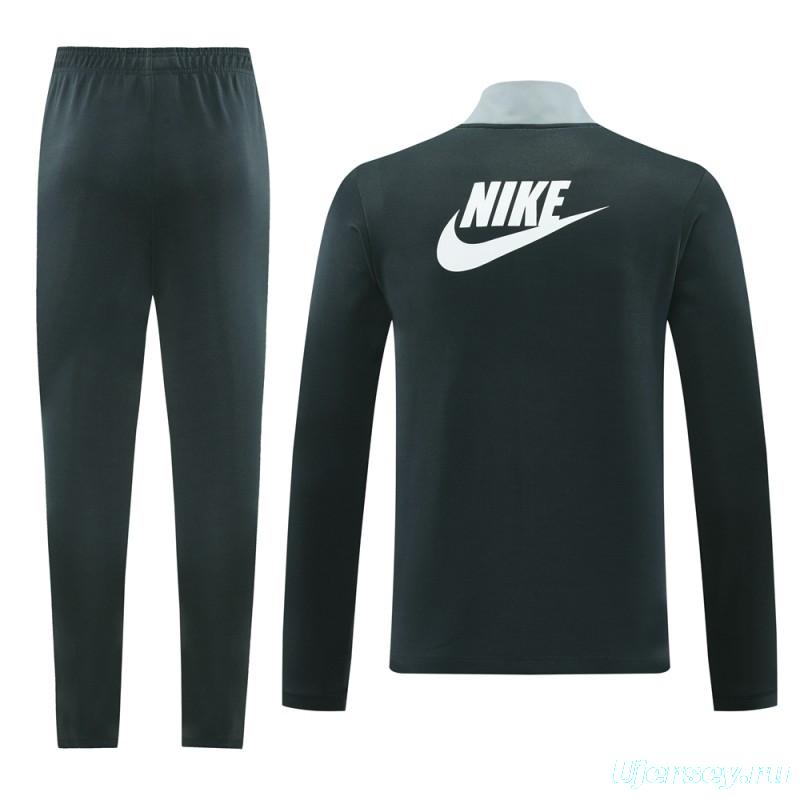 2024 NIKE Black/Grey Full Zipper Jacket +Long Pants