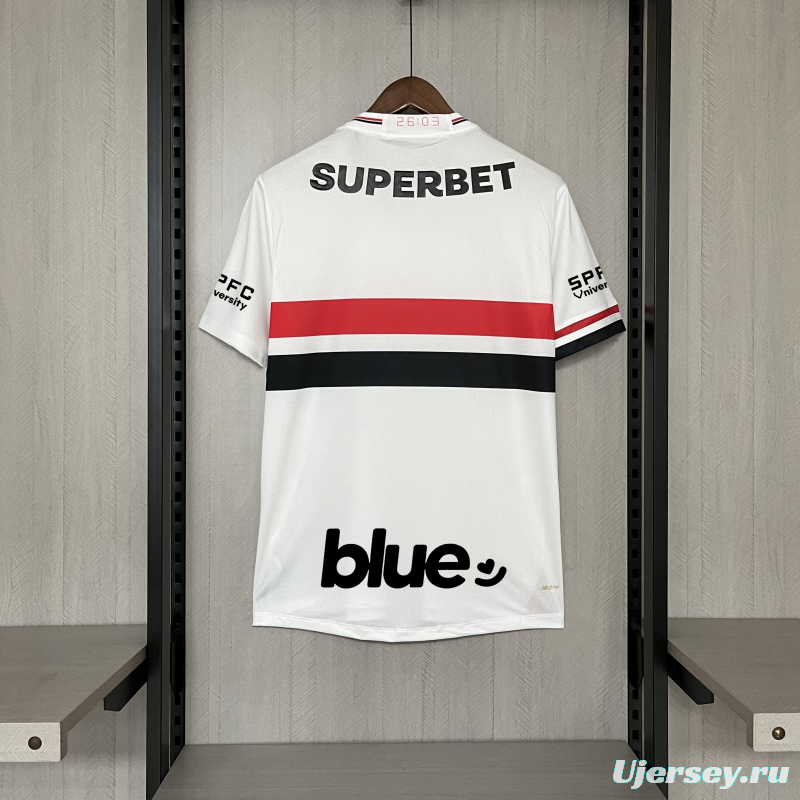 25/26 Sao Paulo Home All Sponsors S-XXXXL Jersey