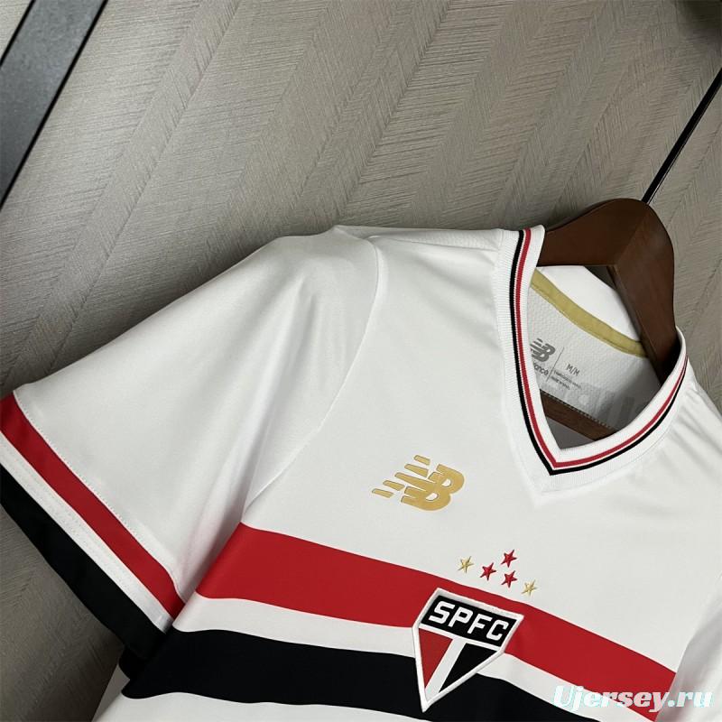 25/26 Women Sao Paulo Home Jersey With Chest Sponsor