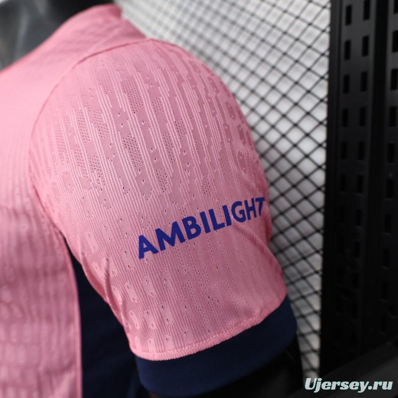 Player Version 25/26 FC Barcelona 125Th Anniversary Special Pink with Spotify Sponsor Jersey