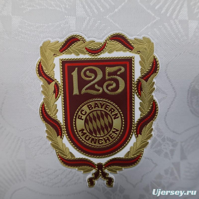 Player Version 25/26 Bayern Munich White with 125th Anniversary Emblem Jersey
