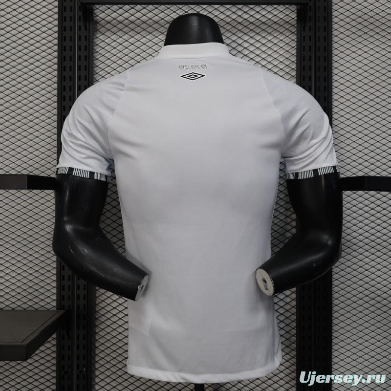 Player Version 25/26 Santos Home Jersey With Sponsors