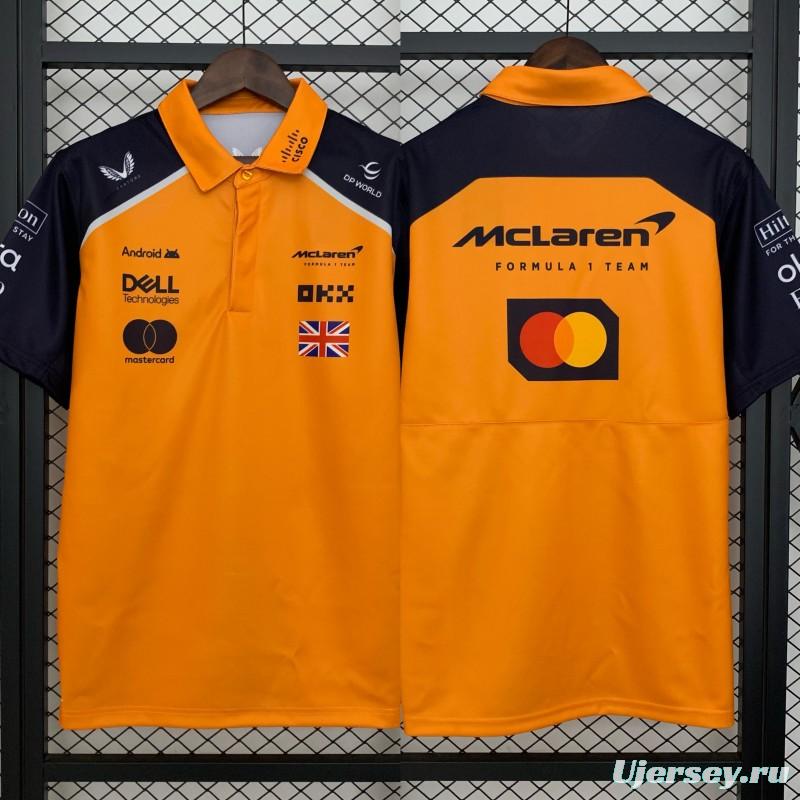 2025 Polo F1 Formula  Orange Mclaren  Jersey
