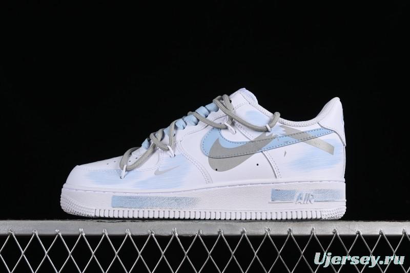 Nike Air Force 1 '07 Low Anime Theme Broken Swoosh Custom Spray Casual Sneakers - ZH0316-020