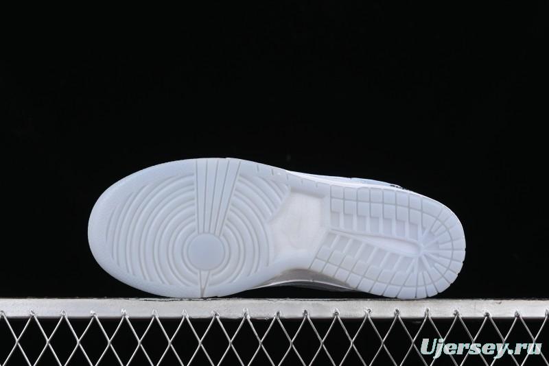 Nike SB Dunk Low Supreme Collaboration - Ice Crystal Blue Anniversary High-End Custom Low-Top Casual Skate Shoes - JH8039-939