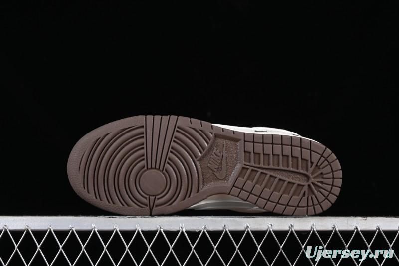 Nike SB Dunk Low BAPE Collaboration Anniversary Edition - White with Brown Swoosh Low-Top Casual Skate Shoes - XD6188-019