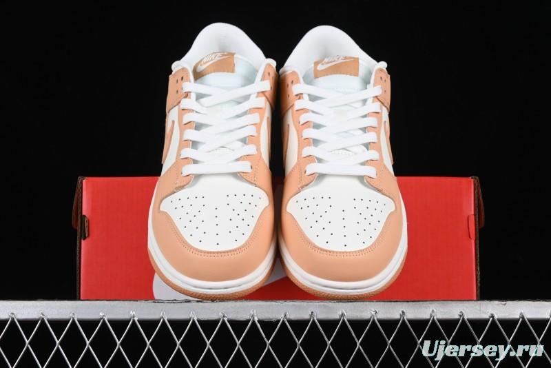 Nike Dunk Low "Harvest Moon" SB Skateboarding Shoes in Beige Orange - DD1503-114