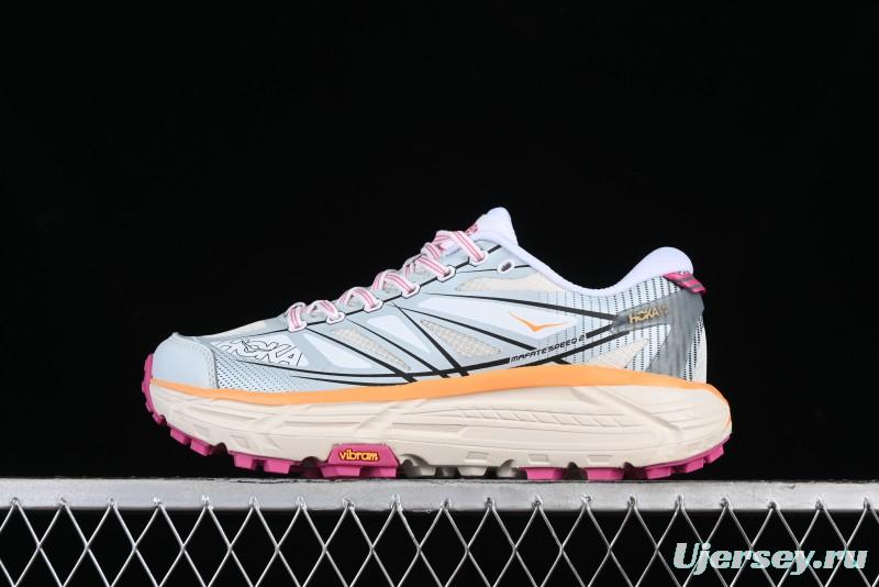 Hoka Mafate Speed 2 Lightweight Cushioned Trail Running Shoes with Vibram Outsole - 1126851 WIFL