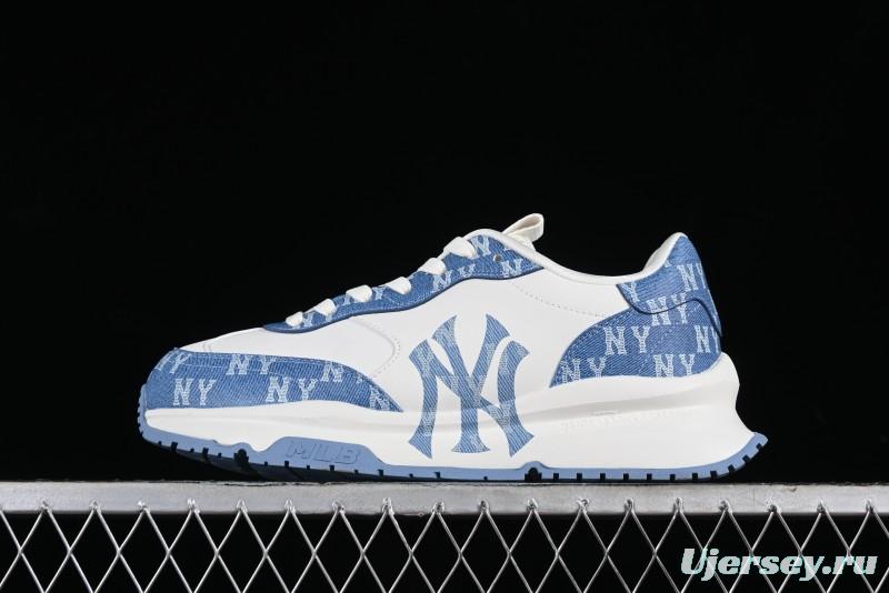 New York Yankees MLB Chunky Runner Denim Monogram Lightweight Casual Sneakers - 3ARNCRD4N50BLS