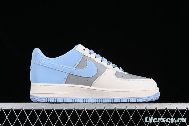 Nike Air Force 1 '07 Low Bape Collaboration - Light Grey Blue Casual Sneakers BB9599-204