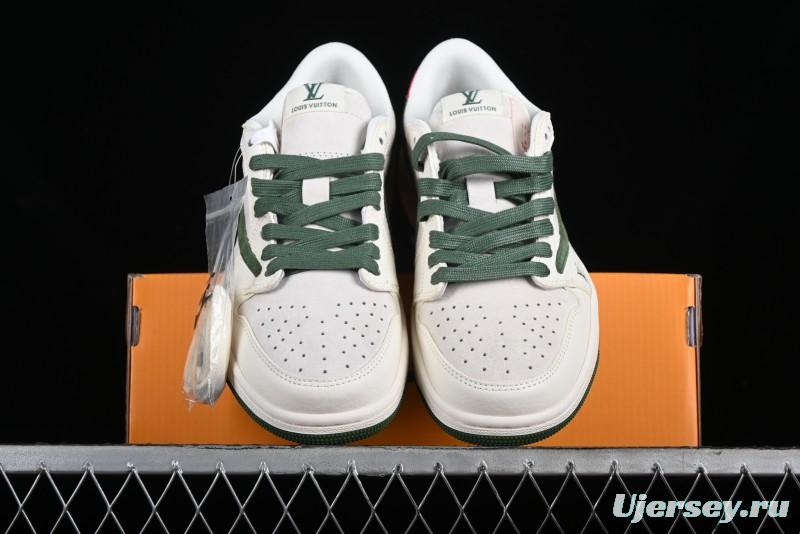 Nike Travis Scott x Fragment Design x Air Jordan 1 Low OG SP AJ1 LV Collaboration Sneakers - XY2688-102
