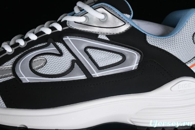 Dior B30 Sneakers with Reflective CD30 Logo and Lightweight Rubber Sole - CD30