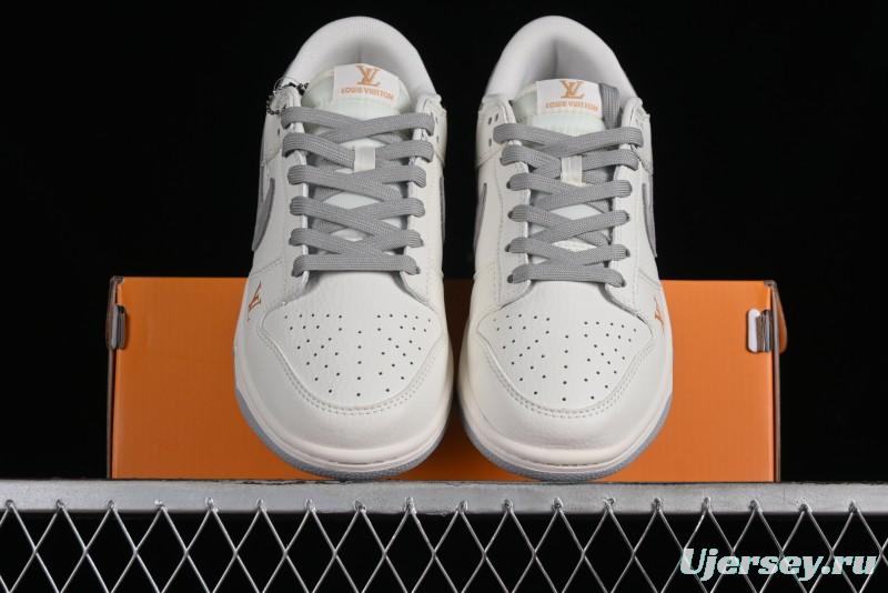 Nike SB Dunk Low LV Collaboration - Beige Grey Lamborghini Anniversary Custom Low-Top Casual Sneakers - FC1688-191
