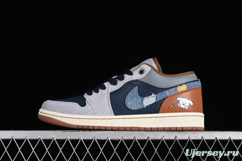 Nike Air Jordan 1 Low AJ1 Customized Low-Top Casual Sneakers - FZ5042-041