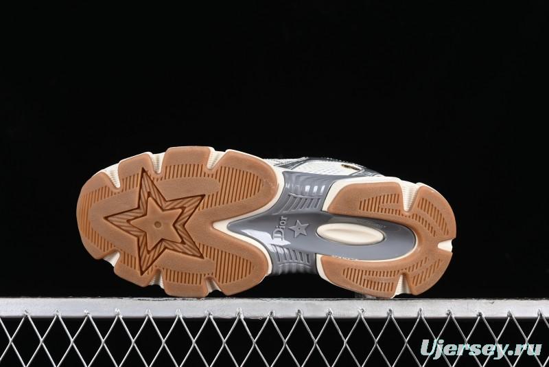 Dior Chrono Round Toe Lace-Up Lifestyle Casual Running Sneakers - 49G GOLDEN