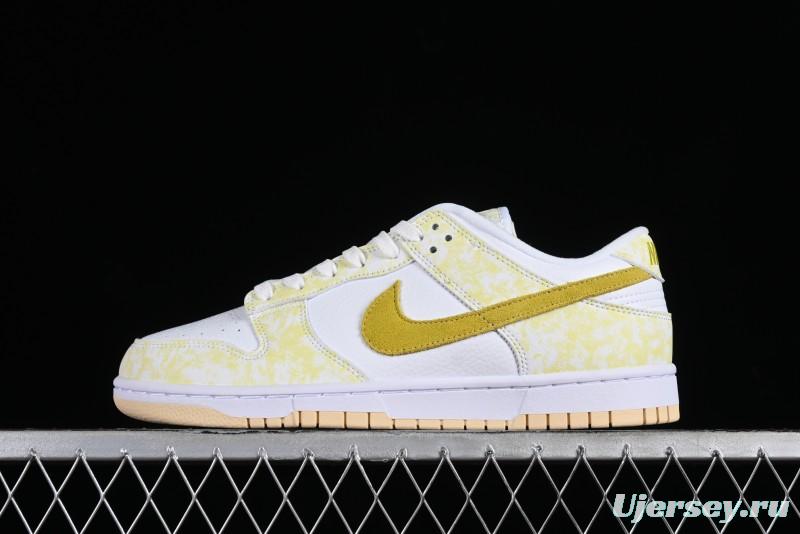 Nike SB Dunk Low Premium Yellow White SB Shattered Backboard Fashion Casual Skate Shoes - DM9467-700
