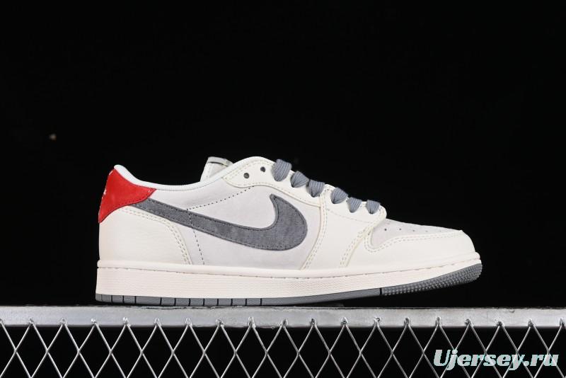 Nike Travis Scott x Fragment Design x Air Jordan 1 Low OG SP AJ1 LV Collaboration Casual Sneakers - XY2688-103