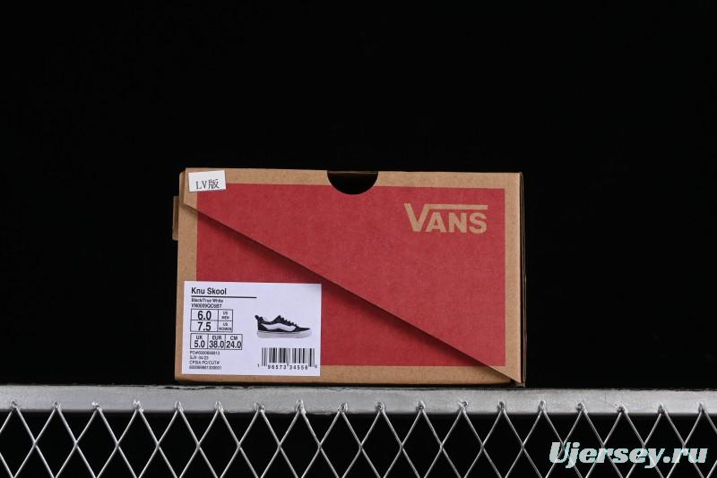 Vans Knu-Skool Premium Custom Denim Monogram Slip-On Shoes - VN0009QC6BT