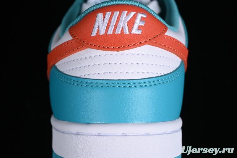 Nike SB Dunk Low Casual Skate Shoes in White Green Orange - DV0833-102