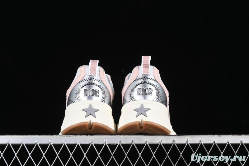 Dior Chrono Round Toe Lace-Up Lifestyle Casual Running Sneakers - 15U PINK