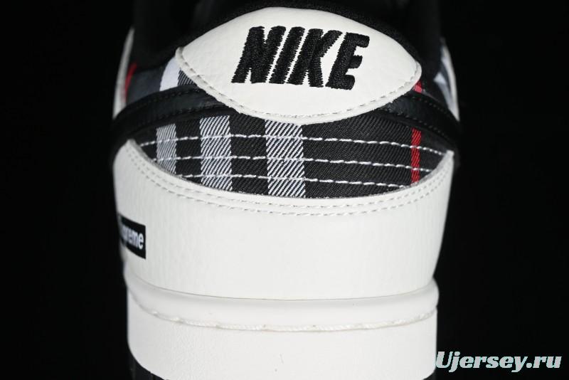 Nike SB Dunk Low Supreme Plaid Colorway Low-Top Casual Skateboarding Shoes - SP1098-071