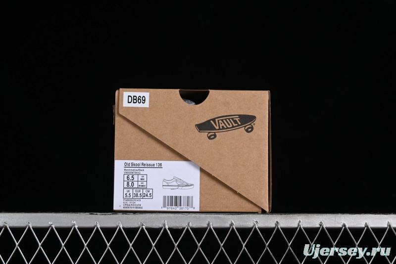 Vans Old Skool Reissue 136 Low-Top Skate Shoes with Detachable Cushioned Insole - VN000MT6KIG