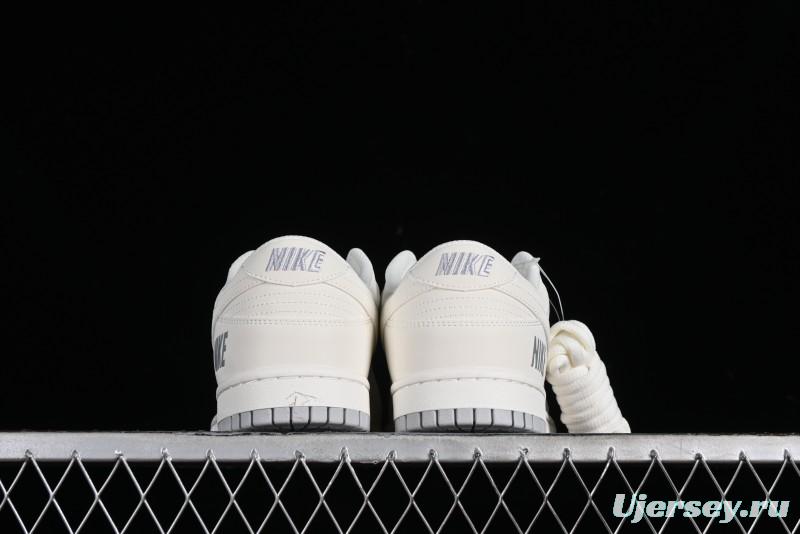 Nike SB Dunk Low Collaboration Three Swooshes Beige Black Low-Top Casual Skateboarding Shoes - NK5639-325