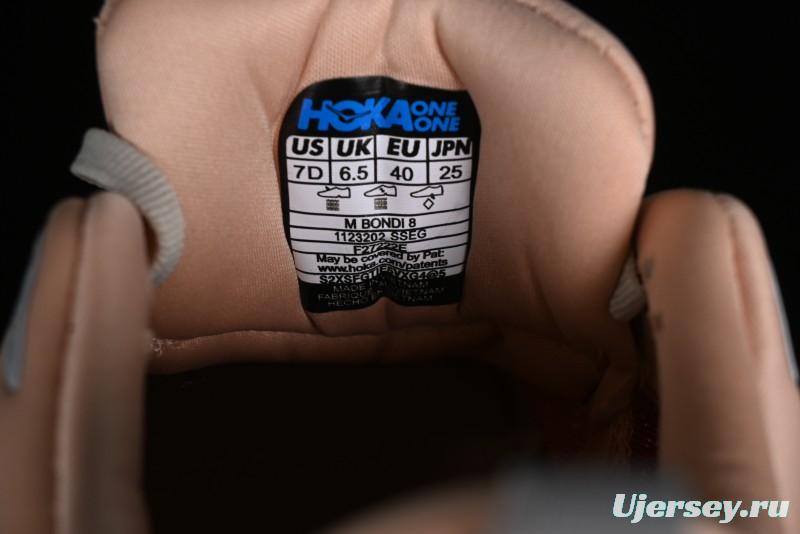 HOKA ONE ONE Bondi 8 Functional Cushioned Running Shoes with Soft EVA Midsole - 1123202 SSEG